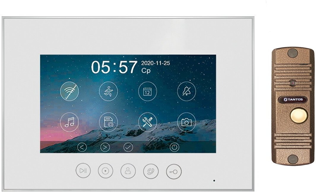 Tantos Marilyn HD s и Corban HD (медь) (комплект многофункционального домофона 7" HD)