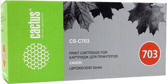 Набор картриджей Cactus CS-C703-2, черный, 2000 страниц, совместимый для Canon LBP-2900 / 3000