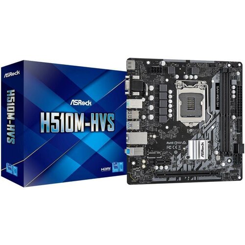Asrock Материнская плата Asrock H510M-HVS LGA 1200 Intel H510 mATX 802700₽
