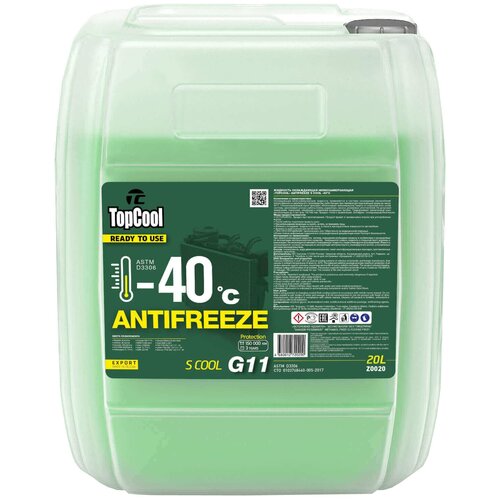Topcool Antifreeze S Cool -40 C 5л. (Зеленый) G11 TOPCOOL арт. Z0018