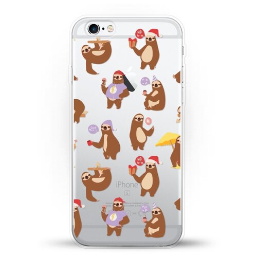 фото Силиконовый чехол узор из ленивцев на apple iphone 6/iphone 6s andy & paul