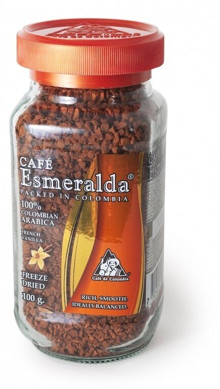CAFE Esmeralda Кофе французская ваниль растворимый сублимированный ароматизированный в стеклянной банке 100г