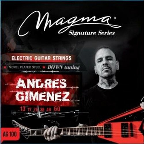 Комплект струн для электрогитары Andres Gimenez 13-60 Magma Strings AG100 струны для электрогитары magma strings ge155ed