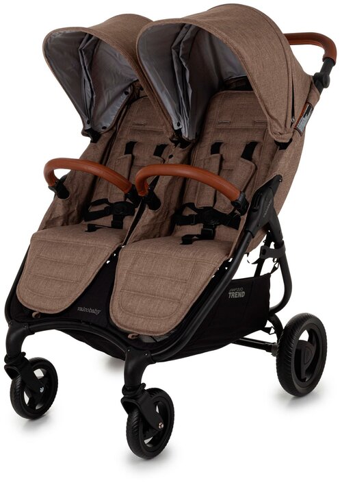 Прогулочная коляска для двойни Valco Baby Snap Duo Trend, cappuccino, цвет шасси: черный