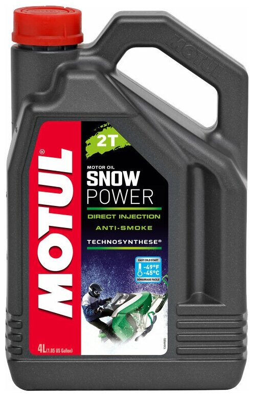 Полусинтетическое моторное масло Motul Snowpower 2T, 4 л