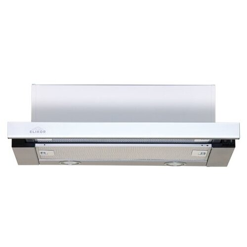 Вытяжка встраиваемая Elikor Интегра Glass 60Н-400-В2Д нержавеющая стальстекло белое управление кнопочное 1 мотор 1054000₽