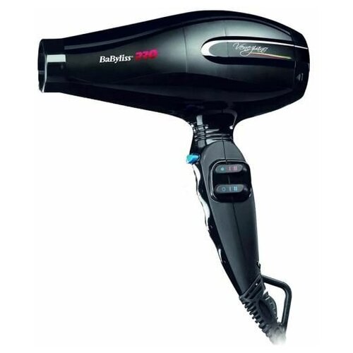 Babyliss pro фен veneziano, 2200 вт, ионизация, 2 насадки, черный babyliss pro caruso фен 2400 вт ионизация 2 насадки