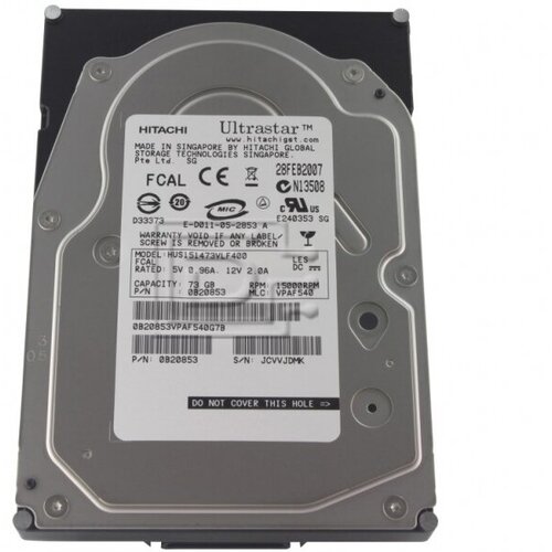 Жесткий диск Hitachi HUS151473VLF400 73Gb 15000 Fibre Channel 35 HDD 4134500₽