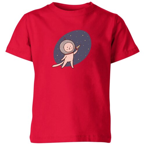 Футболка Us Basic, размер 8, красный детская футболка милый кот космонавт сны о космосе 104 красный