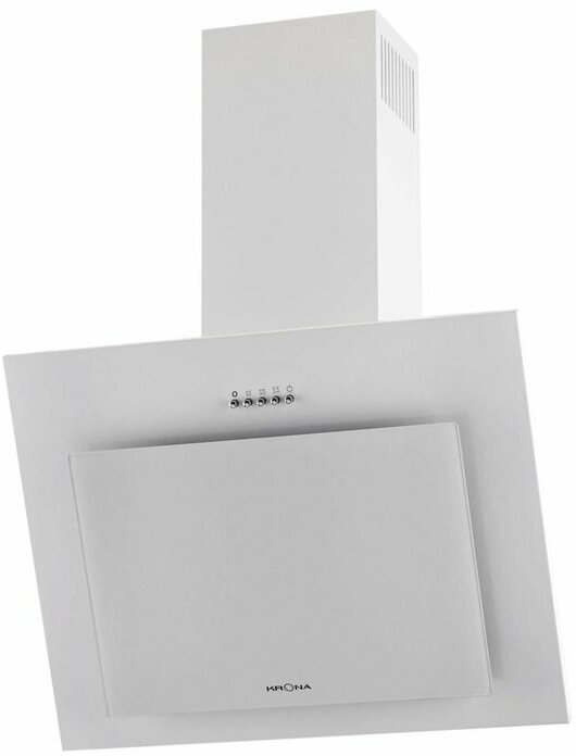 Вытяжка KRONA FIONA 600 white PB, цвет корпуса белый, цвет окантовки/панели белый