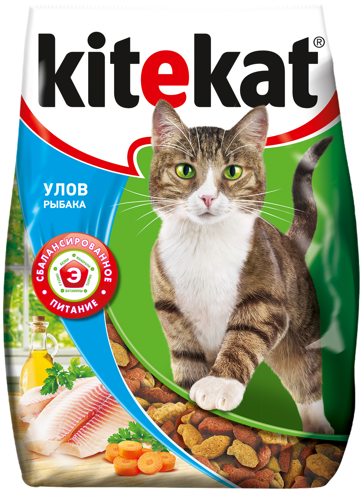 Kitekat сухой корм для кошек Рыба, 350 г. - фотография № 3