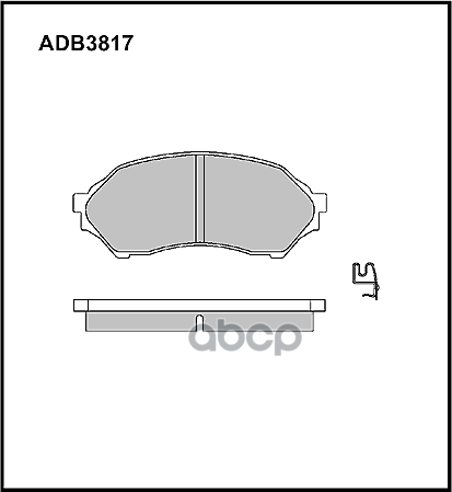 Adb3817_колодки Дисковые Передние! Mazda 323 1.4I-2.0Td &16V 98> ALLIED NIPPON арт. ADB3817