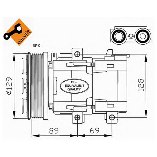 Компрессор Jaguar X-Type (01-) 2.0 D 1018497 NRF арт. 32212