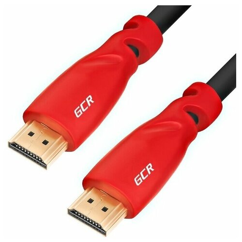 фото Кабель hdmi 2м для apple tv smarttv xiaomi tv box пк playstation xbox ps3 ps4 pro проектор компьютер ultra hd 4k 3d ethernet gcr gold черный+красный