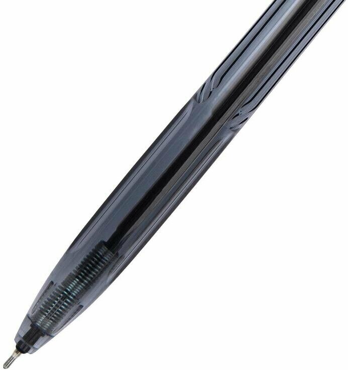 Ручка шариковая Deli X-tream авт. 0.7мм резин. манжета прозрачный/черный черные чернила 12 шт./кор. - фото №20