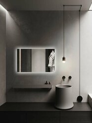 Зеркало для ванной Qwerty 50*70 горизонтальное с нейтральной LED-подсветкой