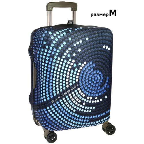 Чехол для чемодана Vip collection 1018_M, размер M, синий чехол для чемодана vip collection 1016