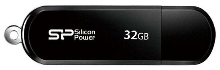 Флэш-диск USB 32Gb Silicon Power LuxMini 322, черный (SP032GbUF2322V1K)