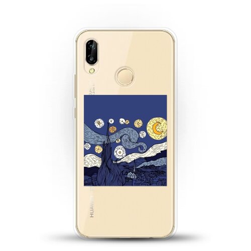 фото Силиконовый чехол ночь на huawei nova 3e andy & paul