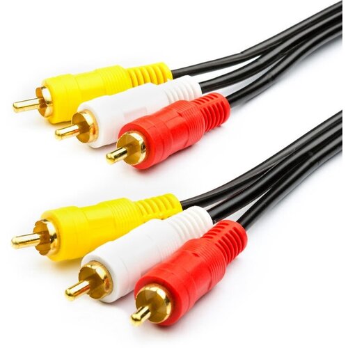 Кабель видео 3xRCA - 3xRCA Atcom AT0712 Video Cable 3.0m кабель 3rca 3rca rexant 17 0214 3 0м черный