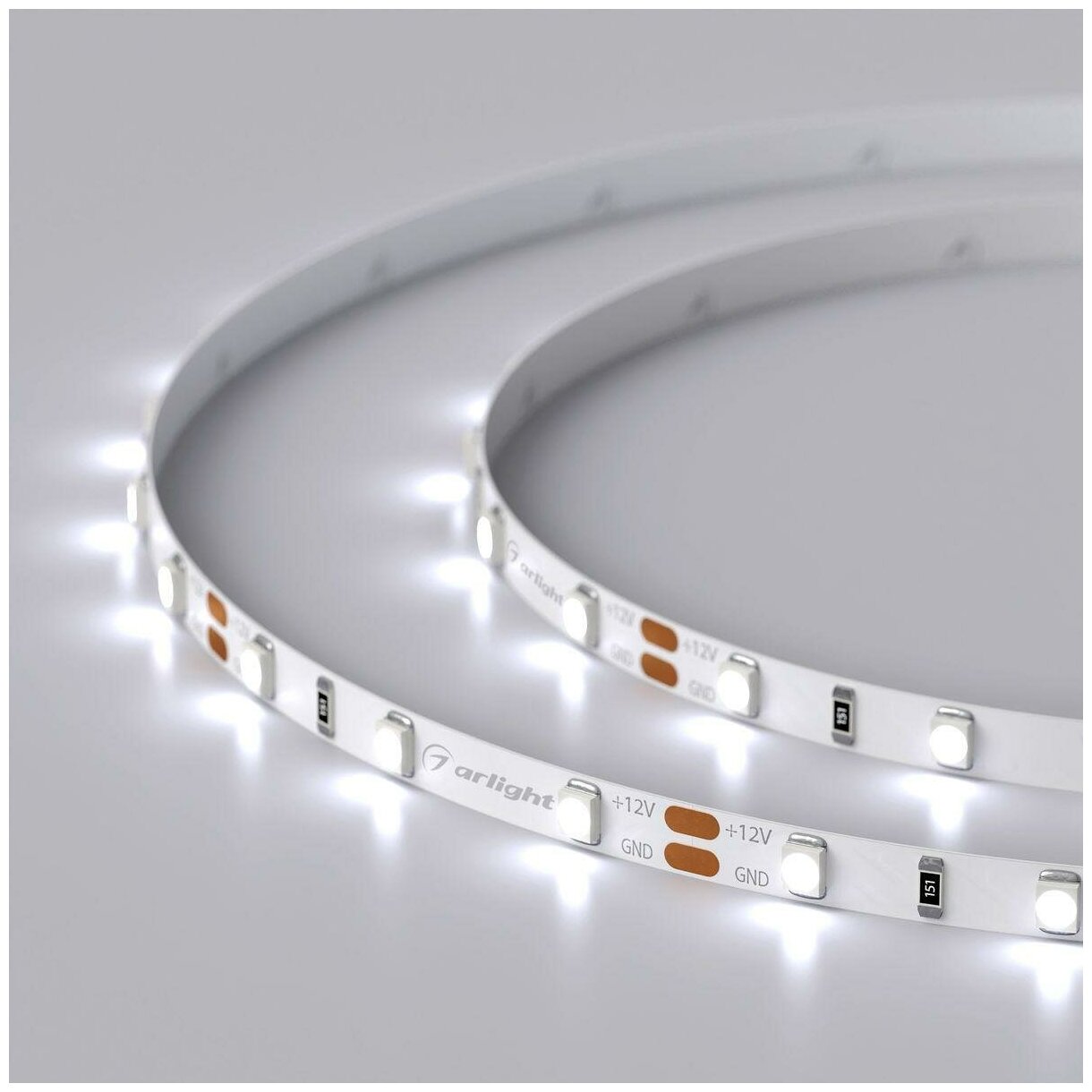 Arlight Светодиодная лента Arlight 4,8W/m 60LED/m 2835SMD холодный белый 5M RT-A60-5mm 12V Cool 8K 028610(2)
