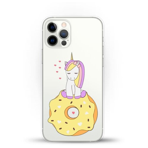 фото Силиконовый чехол единорог на пончике на apple iphone 12 pro andy & paul