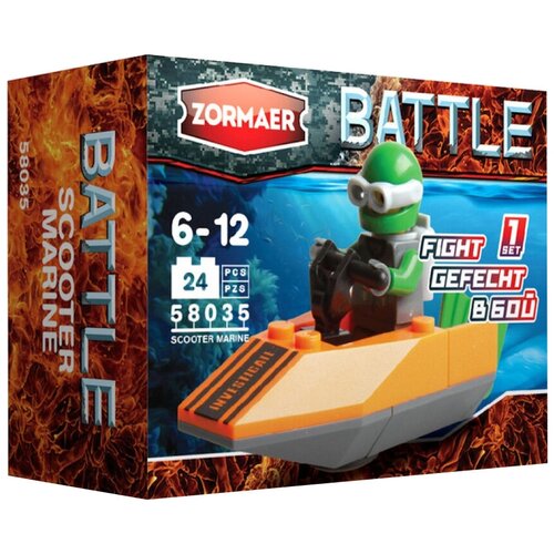 Конструктор Zormaer Battle 58035 Морпех на скутере, 24 дет. конструктор zormaer battle 58035 морпех на скутере 24 дет