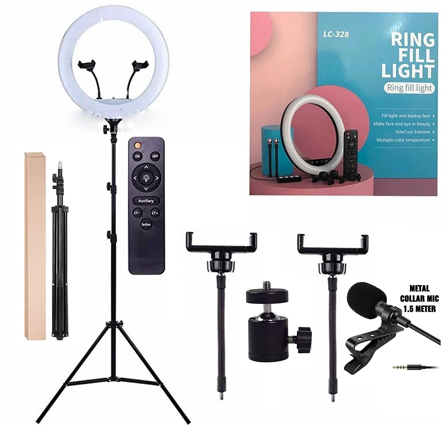 Кольцевая лампа RING FILL LIGHT LC-328, черный