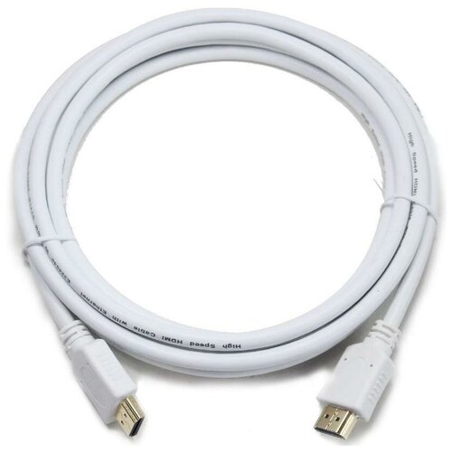 Аксессуар Gembird Cablexpert HDMI 19M v1.4 1.8m White CC-HDMI4-W-6 кабель hdmi gembird cablexpert cc hdmi4 15m 15м v1 4 19m 19m черный позол разъемы экран пакет cc hdmi4 15m