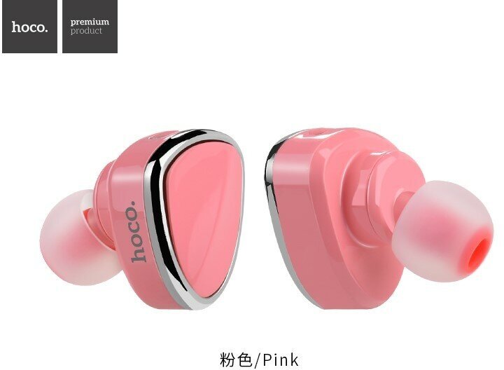 Беспроводные наушники HOCO E7 Plus, Bluetooth, 50 мАч, розовый, Hands-free+с индикатором