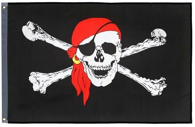 Флаг . Пираты .90х150 см, полиэстер