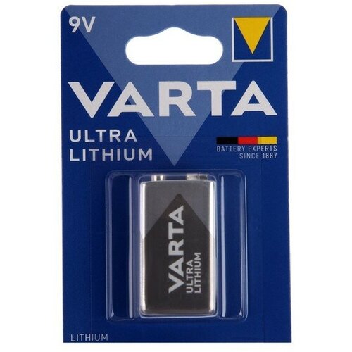 Батарейка Varta ULTRA Крона 6FR22 BL1 Lithium 9V (6122) (1/10/50) батарейка varta longlife power 9v крона 10 шт