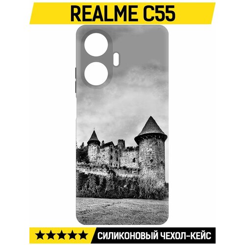 Чехол-накладка Krutoff Soft Case Старый замок для Realme C55 черный чехол накладка krutoff soft case старый замок для realme c30s черный