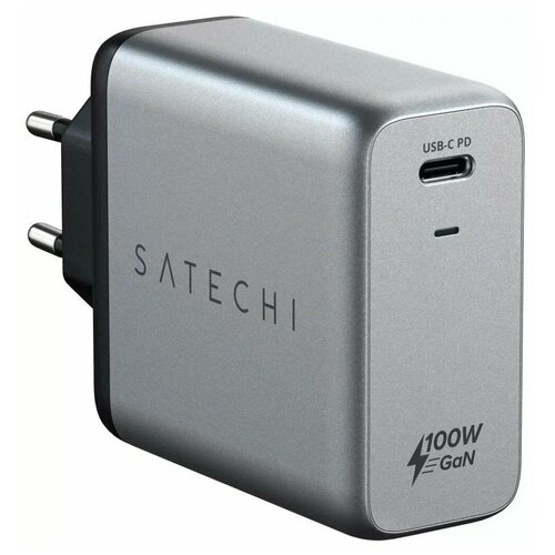 Зарядное устройство Satechi Compact Charger GaN Power, серый космос (ST-UC100WSM-EU)