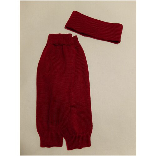 Комплект бини , 2 предмета, размер универсальный, красный, бордовый