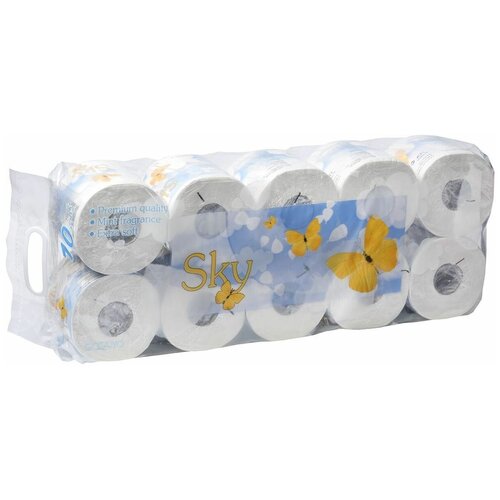 Туалетная бумага трехслойная Gotaiyo SKY с ароматом ментола, японская, в индивидуальной упаковке 10 шт