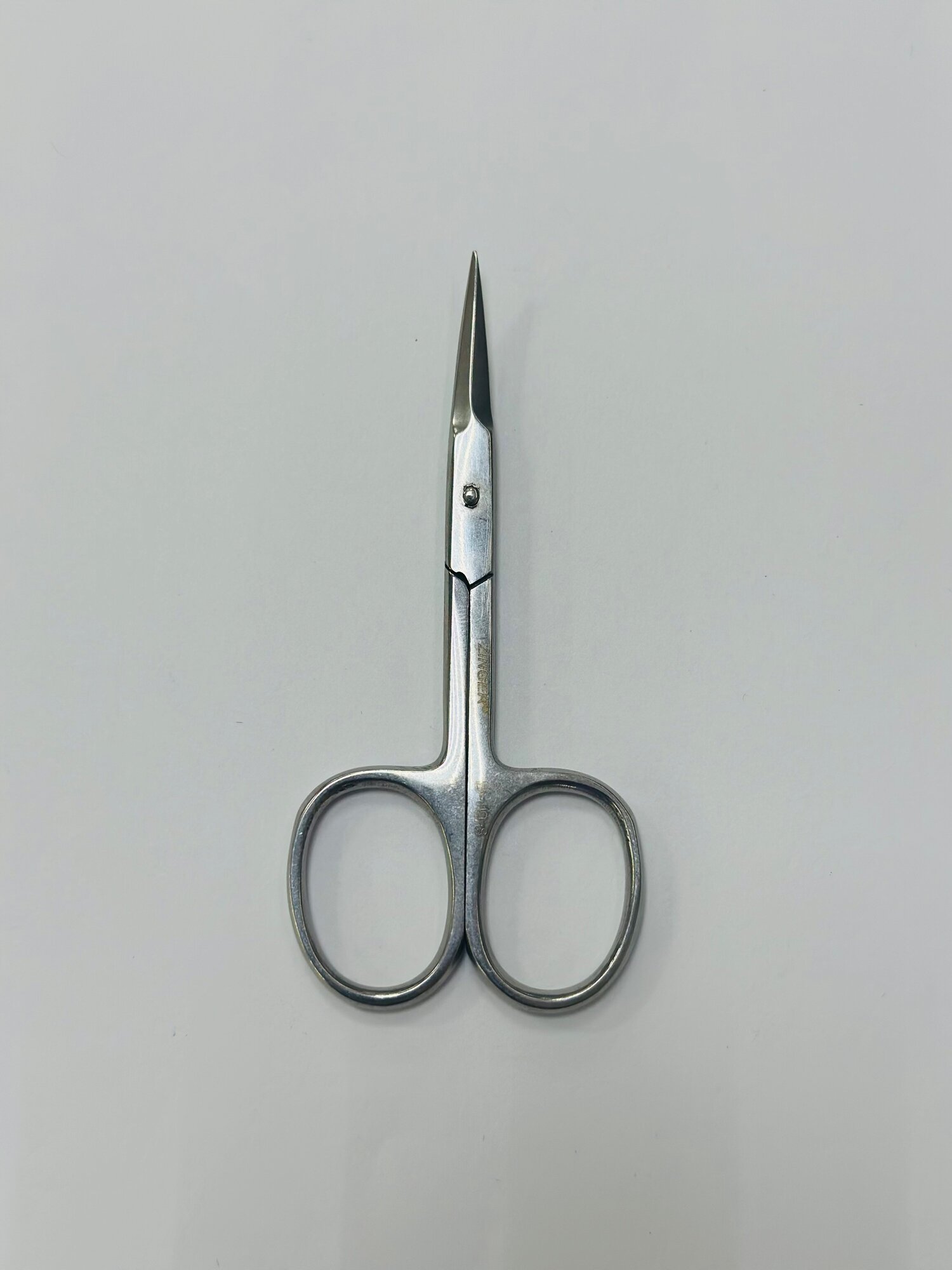 Маникюрные ножницы для кожи Zinger Standard 119 серебристый (заводская заточка)