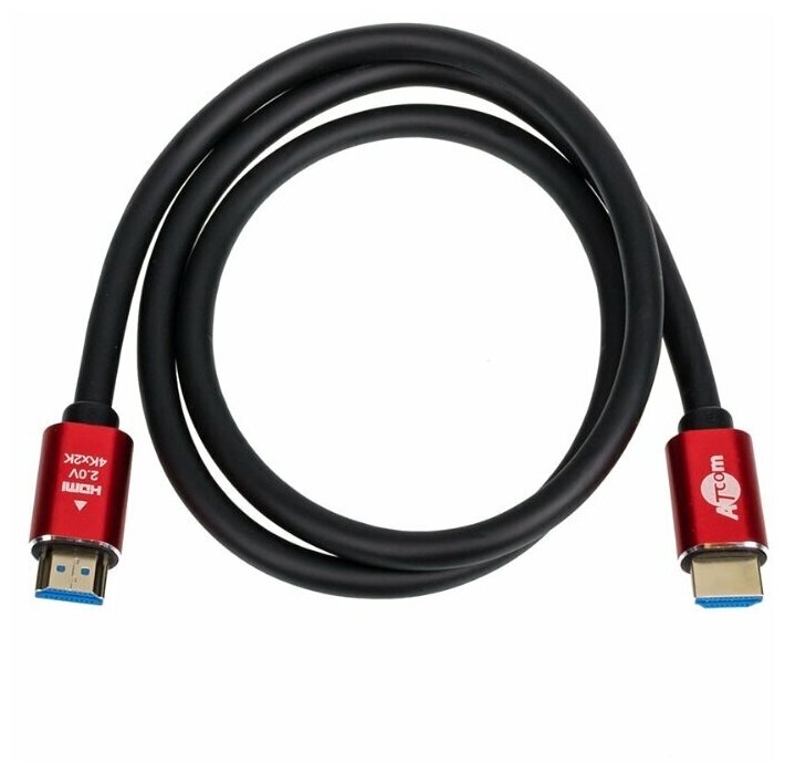 Кабель HDMI ATCOM 2 m (Red/Gold) VER 2.0