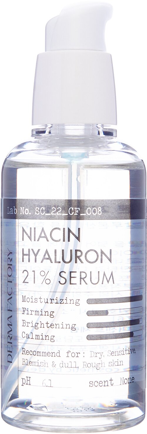 Derma Factory Сыворотка увлажняющая для проблемной кожи - Niacin hyaluron 21% serum, 80мл