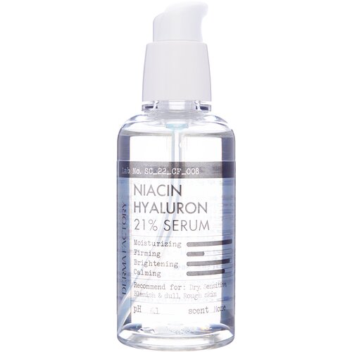 Derma Factory Сыворотка увлажняющая для проблемной кожи - Niacin hyaluron 21% serum, 80мл сыворотка для лица derma factory niacin hyaluron 21% serum 80 мл