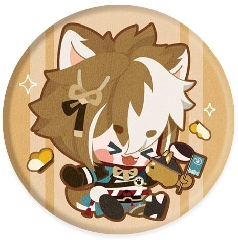 Значок Chibi Character Cloth Badge Canine Warrior Gorou ЭМСИ - фото №1