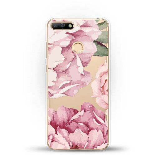 фото Силиконовый чехол пионы на honor 7a pro andy & paul