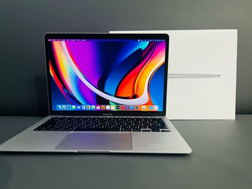 13.3" Ноутбук Apple MacBook Air 13 Late 2020 2560x1600, Apple M1 3.2 ГГц, RAM 8 ГБ, DDR4, SSD 256 ГБ, Apple graphics 7-core, macOS, серый космос