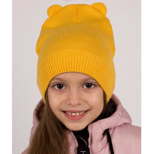Шапка HohLoon, размер 54, желтый шапка hohloon размер 54 58 желтый