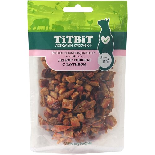 Лакомство TIT BIT для кошек вяленое легкое говяжье с таурином (25 гр)