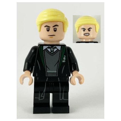Минифигурка Лего Lego hp229 Draco Malfoy, Slytherin Sweater and Black Robe обложка на паспорт harry potter slytherin