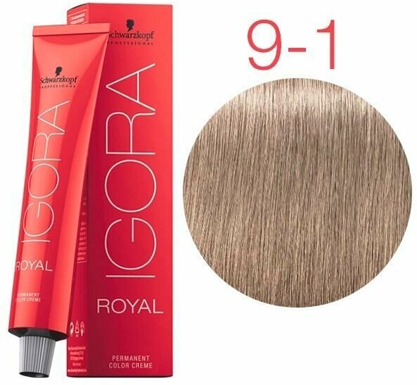 Schwarzkopf Professional Краска для волос Igora Royal 9-1 Блондин сандрэ 60 мл