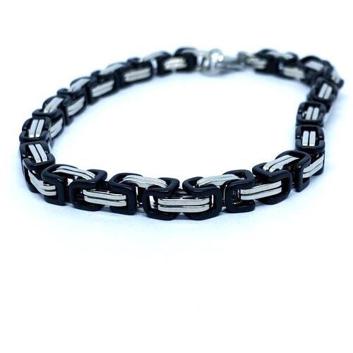 фото Браслет-цепочка, металл, размер 21 см, черный нет бренда