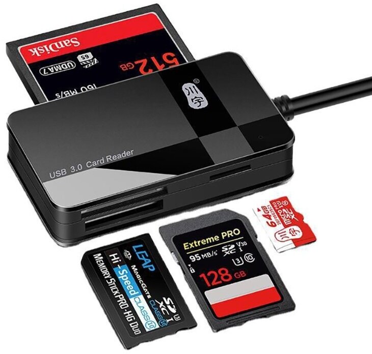 Картридер Smart Quickly C368 для SD/TF/MS/CF USB 3.0 — фото 1