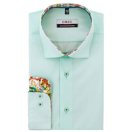 фото Рубашка мужская длинный рукав greg 410/139/fr/z/1p рост 174-184 размер 41